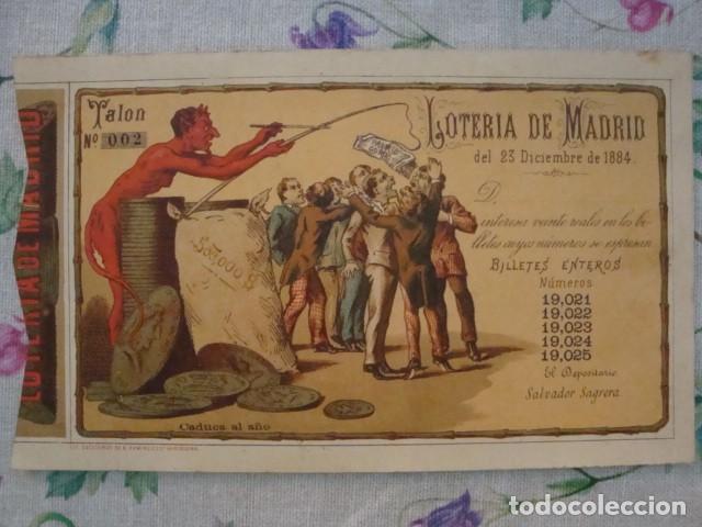 Documentos bancarios: LOTERIA NACIONAL 1.884