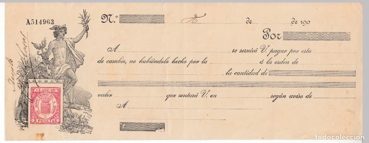 Documentos bancarios: LETRA CAMBIO CLASE 12&ordf; 2 PTS SERIE DE 1904. 190_.