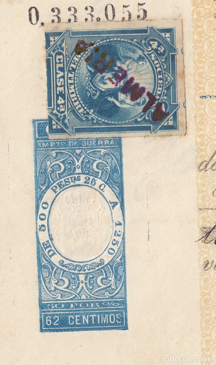Documentos bancarios: 1878 LETRA CAMBIO 62 CTS SIN SERIE DE 1876 SELLO CLASE 4 JUAN RODES BARCELONA CARRETERO HNOS ALMERIA