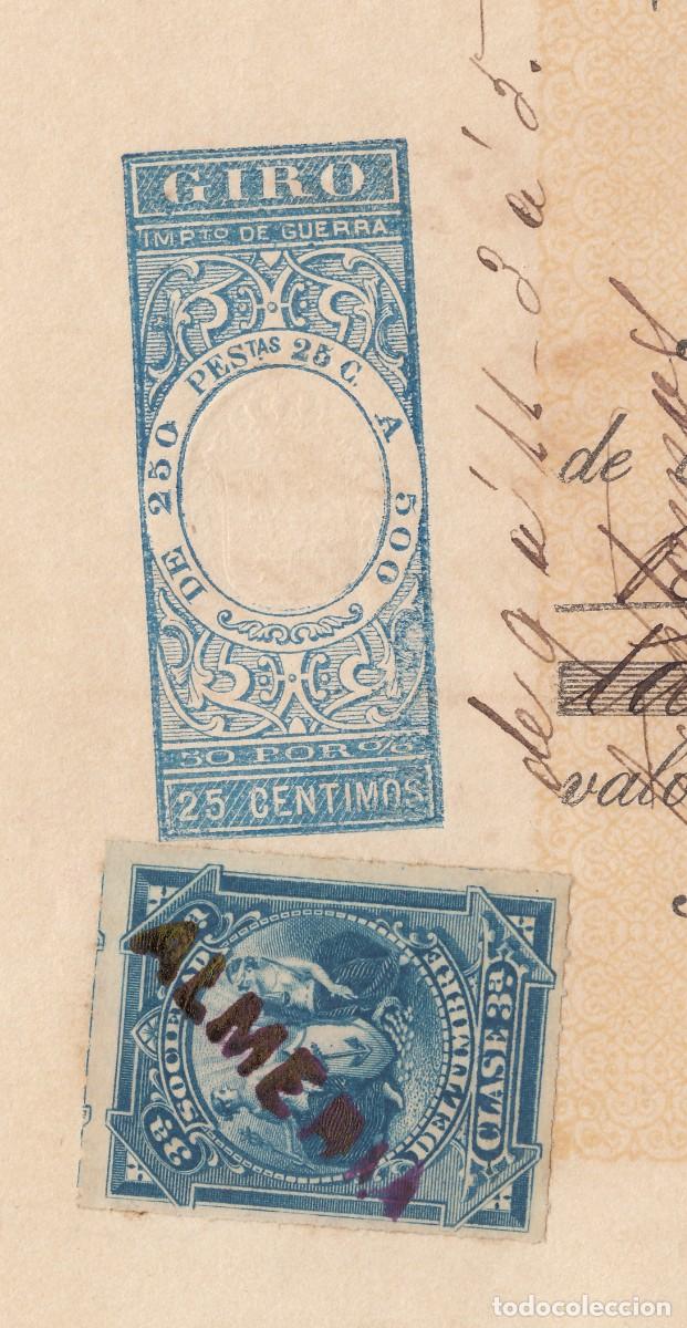 Documentos bancarios: 1878 LETRA CAMBIO 25 CTS SERIE C DE 1878 SELLO CLASE 3&ordf; BALONGA Y VILLAPLANA ALMERIA, TORRENT BLASCO