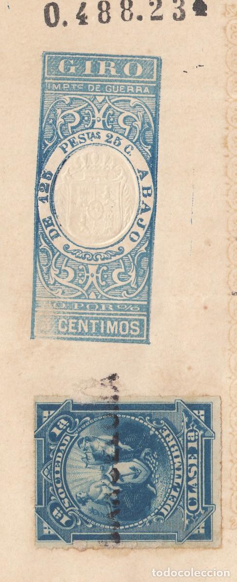 Documentos bancarios: 1878 LETRA CAMBIO 5 CTS SERIE A DE 1878 SELLO CLASE 1&ordf; HIJOS JOSE VIDAL RIBAS BARCELONA