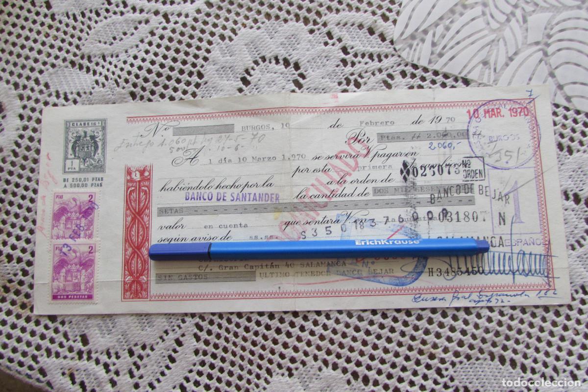 Documentos bancarios: DOCUMENTO BANCO DE SANTANDER 1970 BANCO DE BEJAR - Foto 1
