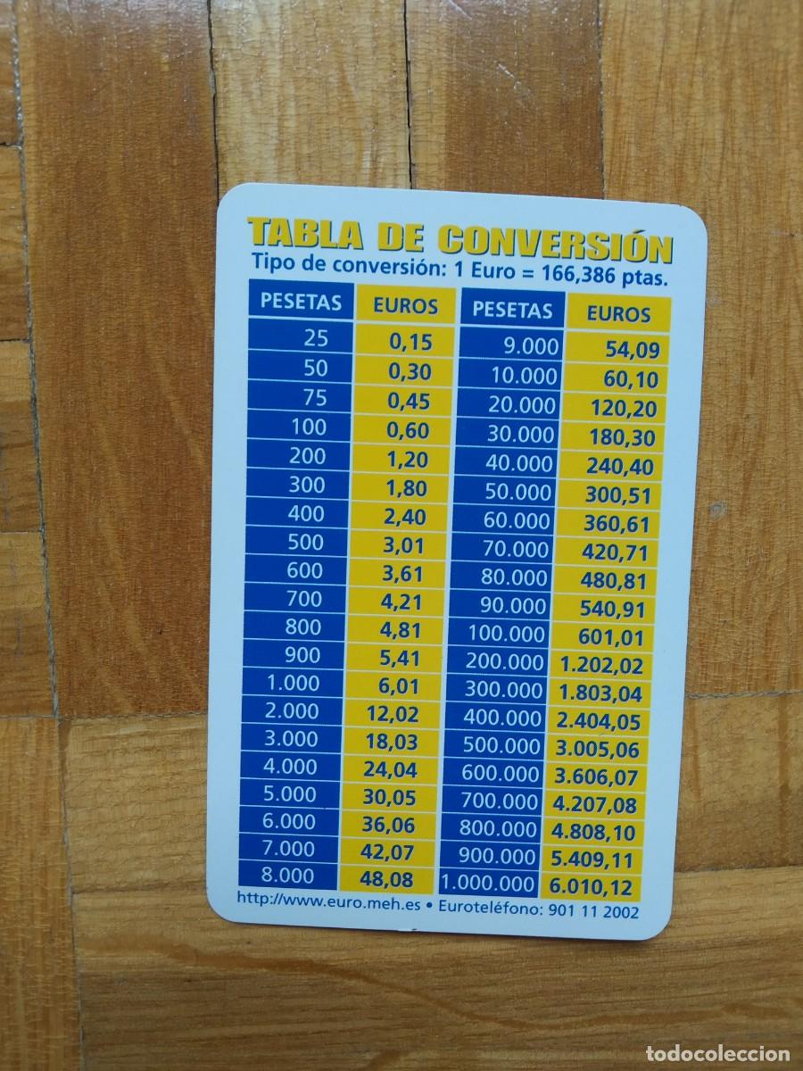Documentos bancarios: TARJETA CAMPA&Ntilde;A COMUNICACION EURO TABLA DE CONVERSION PESETAS EUROS VER FOTOS