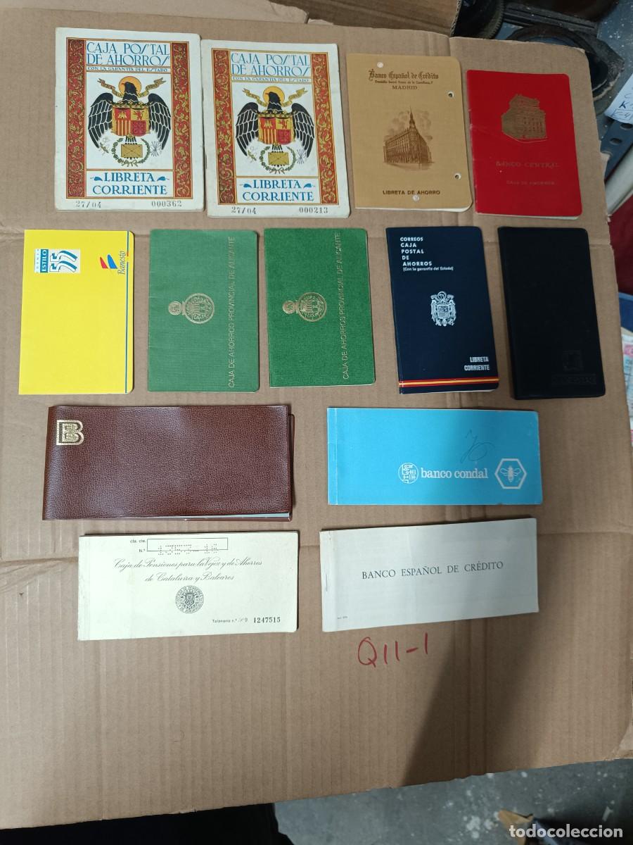Documentos bancarios: LOTE DE 13 ANTIGUAS CARTILLAS Y TALONARIOS DE CAJAS Y BANCOS, EPOCA FRANCO Y POSTERIOR -P27