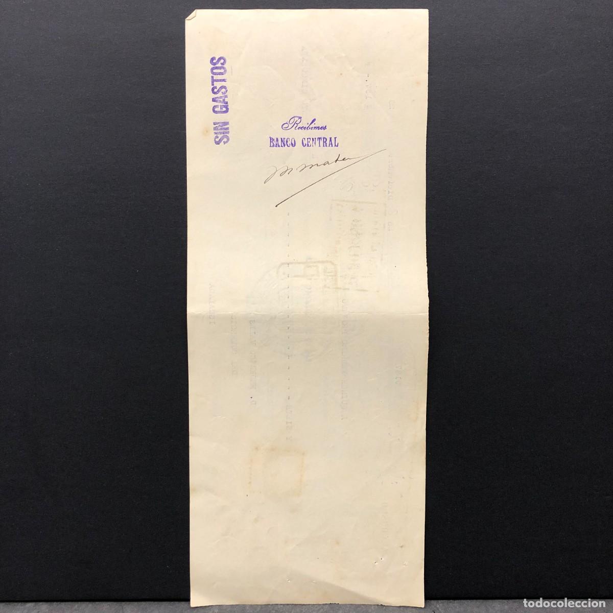 Documentos bancarios: CHEQUE - IGUALADA - CR&Eacute;DIT LYONNAIS - 1928 - RAR&Iacute;SIMO DOCUMENTO / 25 - Foto 2