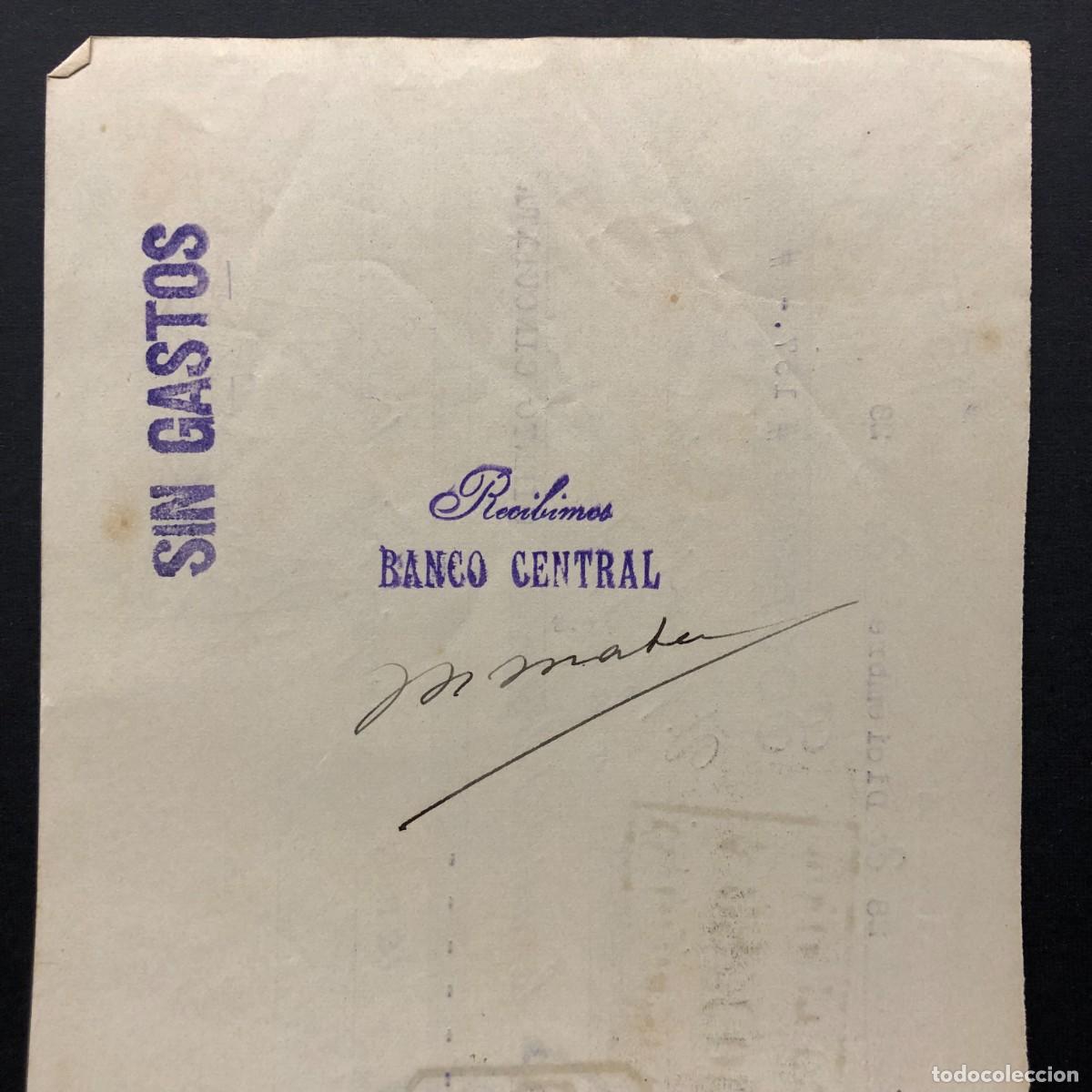 Documentos bancarios: CHEQUE - IGUALADA - CR&Eacute;DIT LYONNAIS - 1928 - RAR&Iacute;SIMO DOCUMENTO / 25 - Foto 3