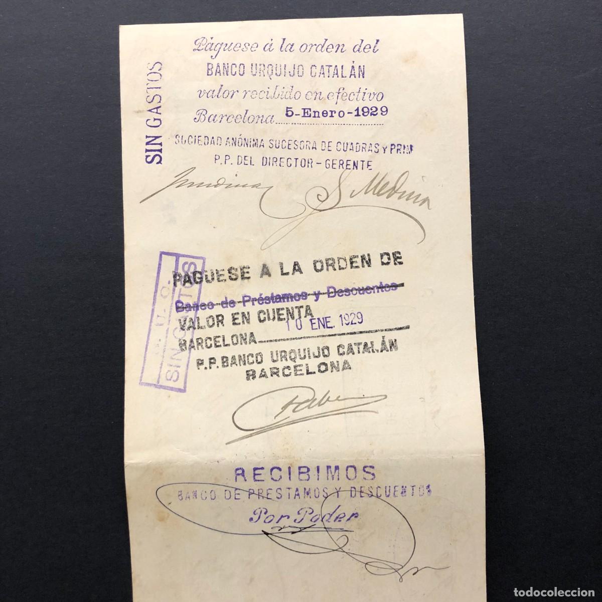 Documentos bancarios: CHEQUE - IGUALADA - CR&Eacute;DIT LYONNAIS - 1928 - RAR&Iacute;SIMO DOCUMENTO / 26 - Foto 3