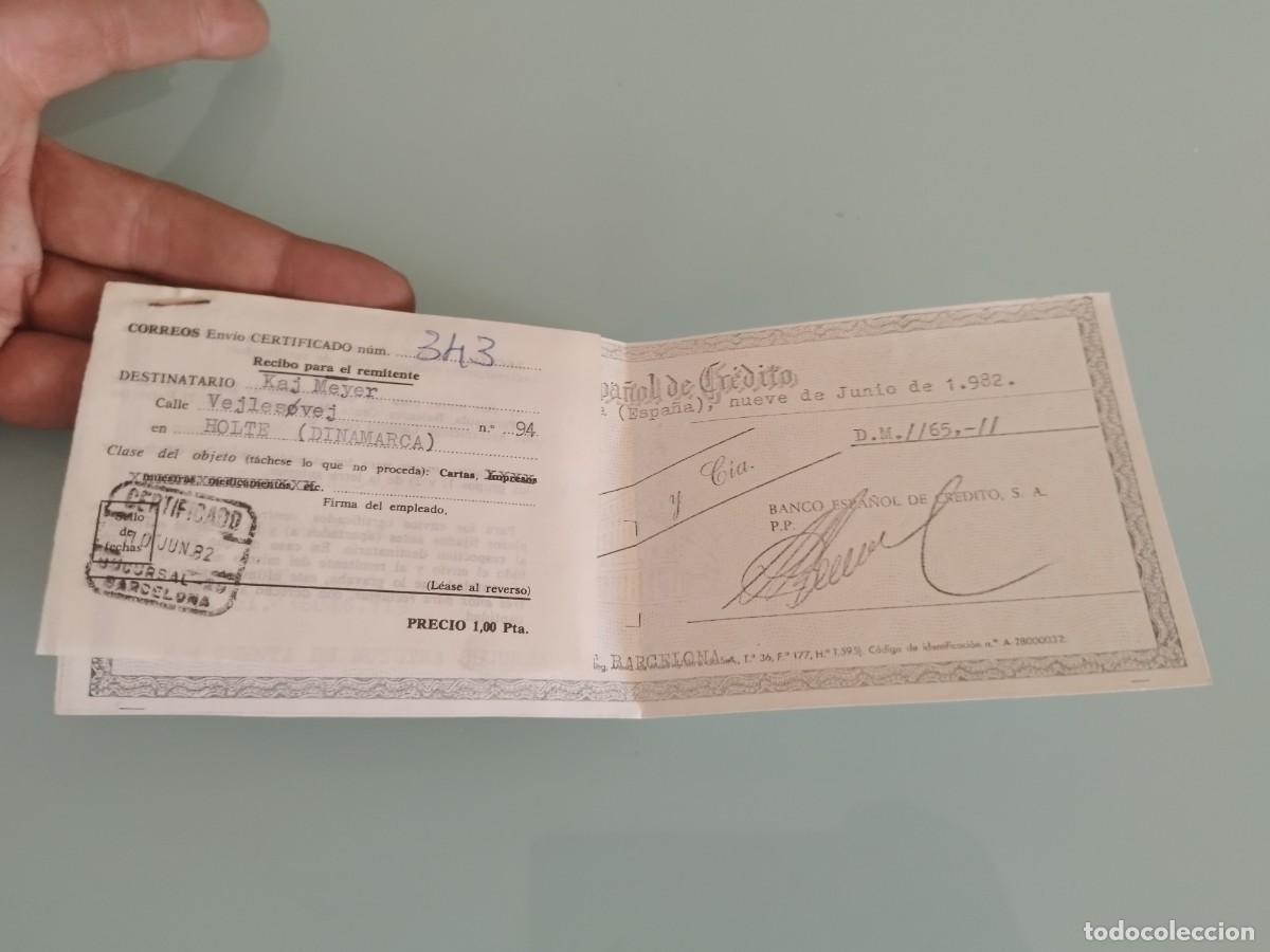 Documentos bancarios: Documento del Banco Espa&ntilde;ol de Cr&eacute;dito (Banesto). Orden de transferencia, junio 1082.