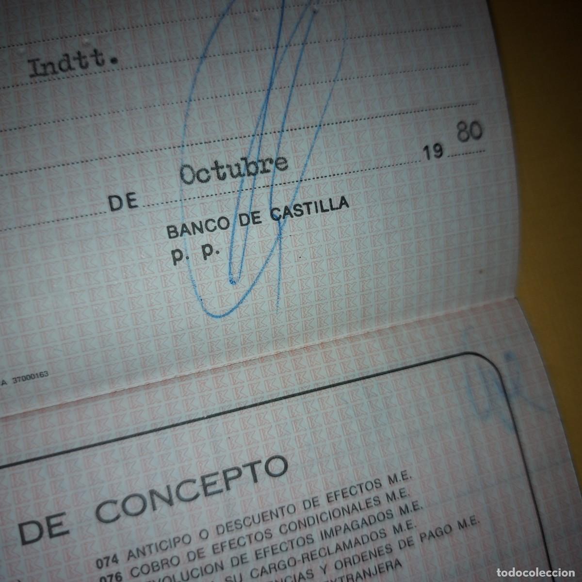 Documentos bancarios: LIBRETA DE AHORRO BANCO DE CASTILLA, A&Ntilde;O 1980 - Foto 2