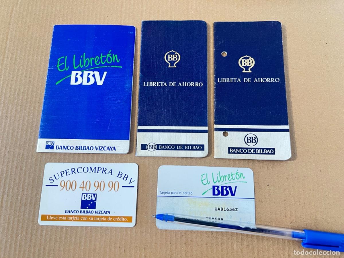 Documentos bancarios: Tarjetas libretas cliente BB BBV BANCO BILBAO VIZCAYA lote 5 art&iacute;culos