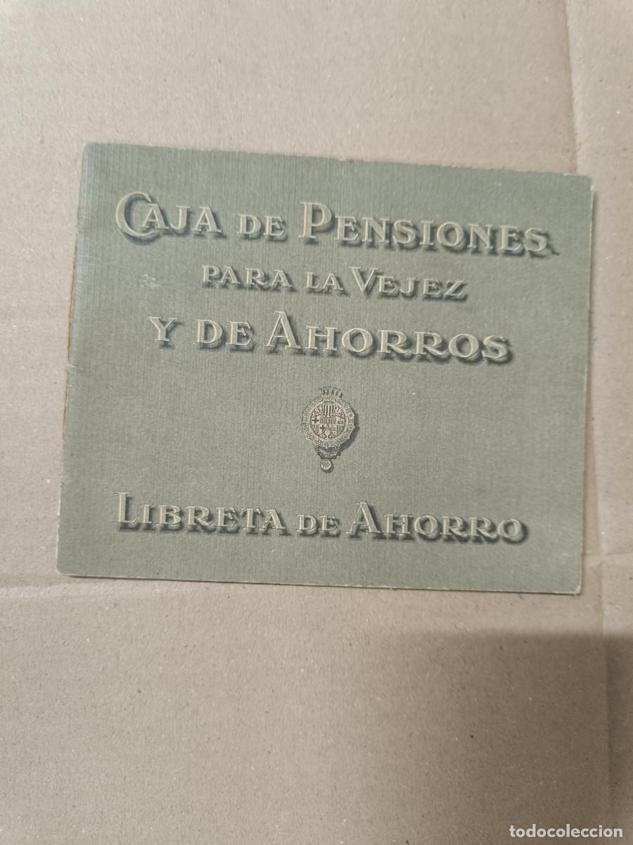 Documentos bancarios: ANTIGUA LIBRETA DE AHORROS DE 1921 CAJA DE PENSIONES PARA LA VEJEZ, CAIXA, BARCELONA -P28