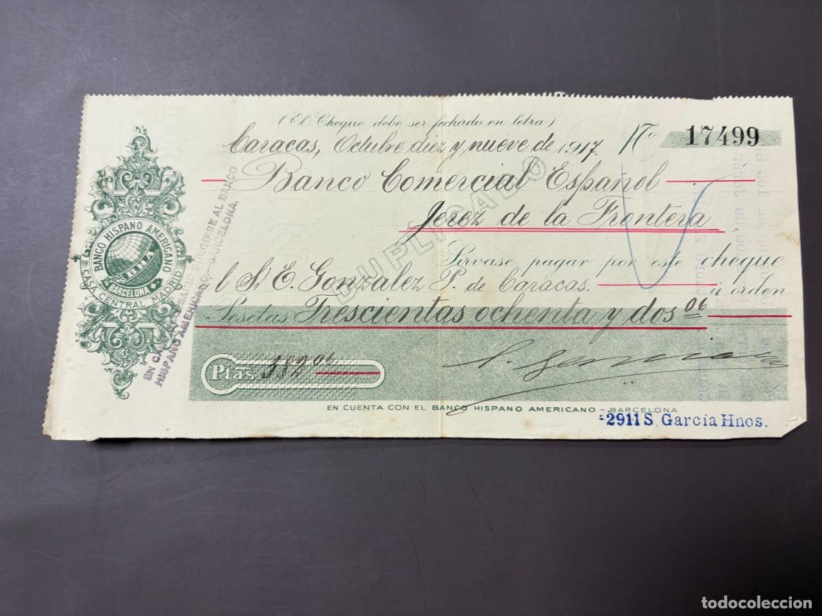 Documentos bancarios: PAGAR&Eacute;. BANCO HISPANO AMERICANO. CARACAS, 1917