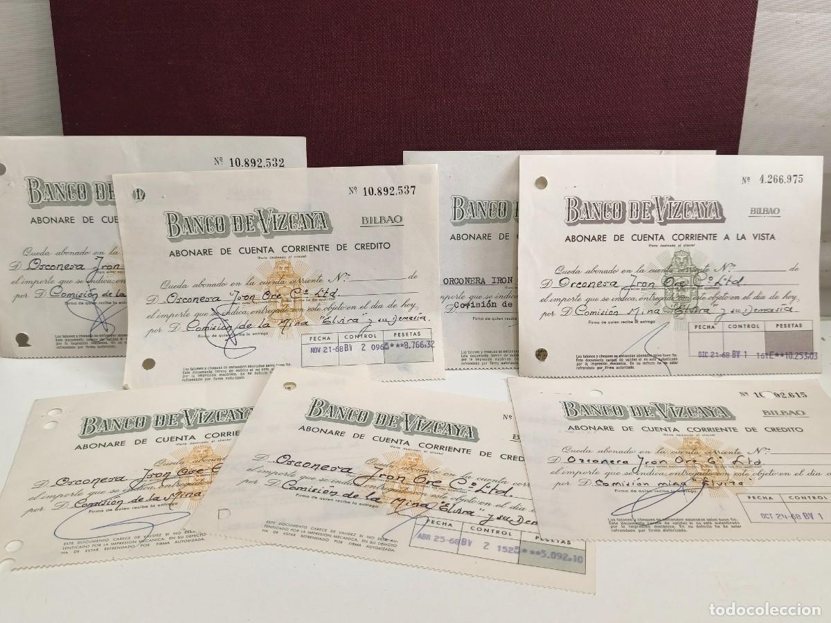 Bank Documents: BANCO DE VIZCAYA. ABONAR&Eacute; DE CUENTA CORRIENTE. POR COMISI&Oacute;N MINA ELVIRA Y SU DEMAS&Iacute;A. LOTE DE 7