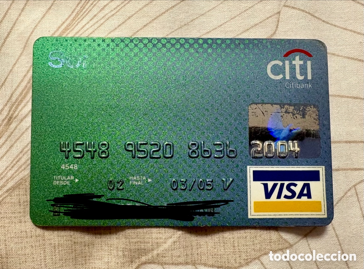 Documentos bancarios: Tarjeta Antigua Visa Sony Card Citibank (A&ntilde;o 2002) - PlayStation/Gaming Retro - Muy Rara