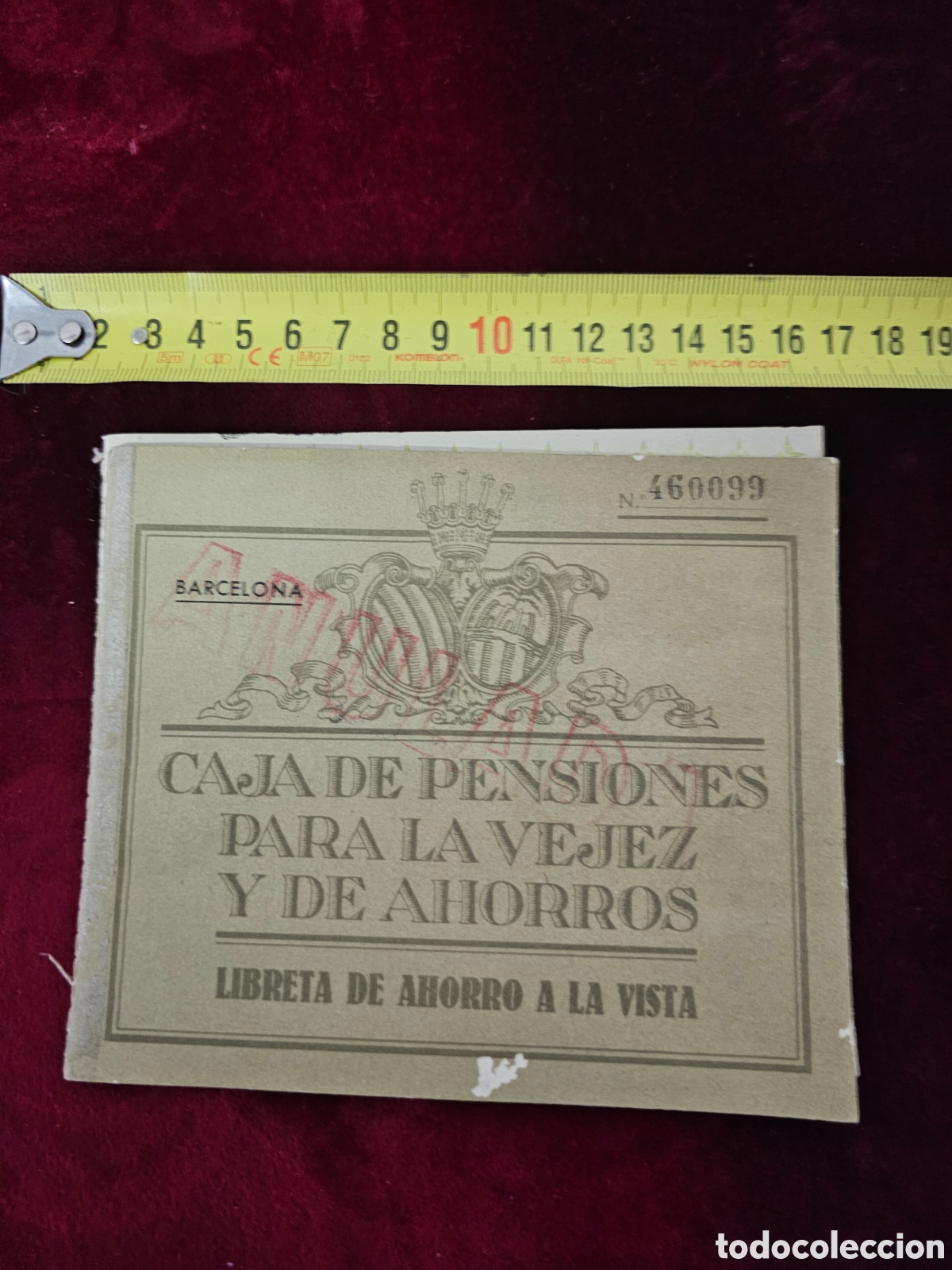 Documentos bancarios: Libreta de Ahorro Caja de Pensiones Vejez y Ahorros Barcelona 1962 Maristany Molas