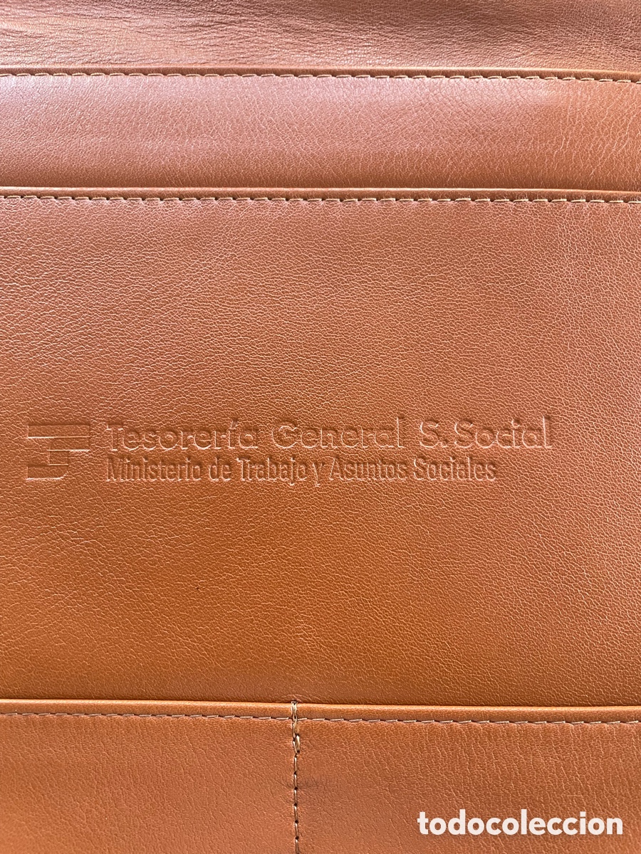 Documentos bancarios: Cartera portadocumentos de piel de la Tesorer&iacute;a General de la Seguridad Social