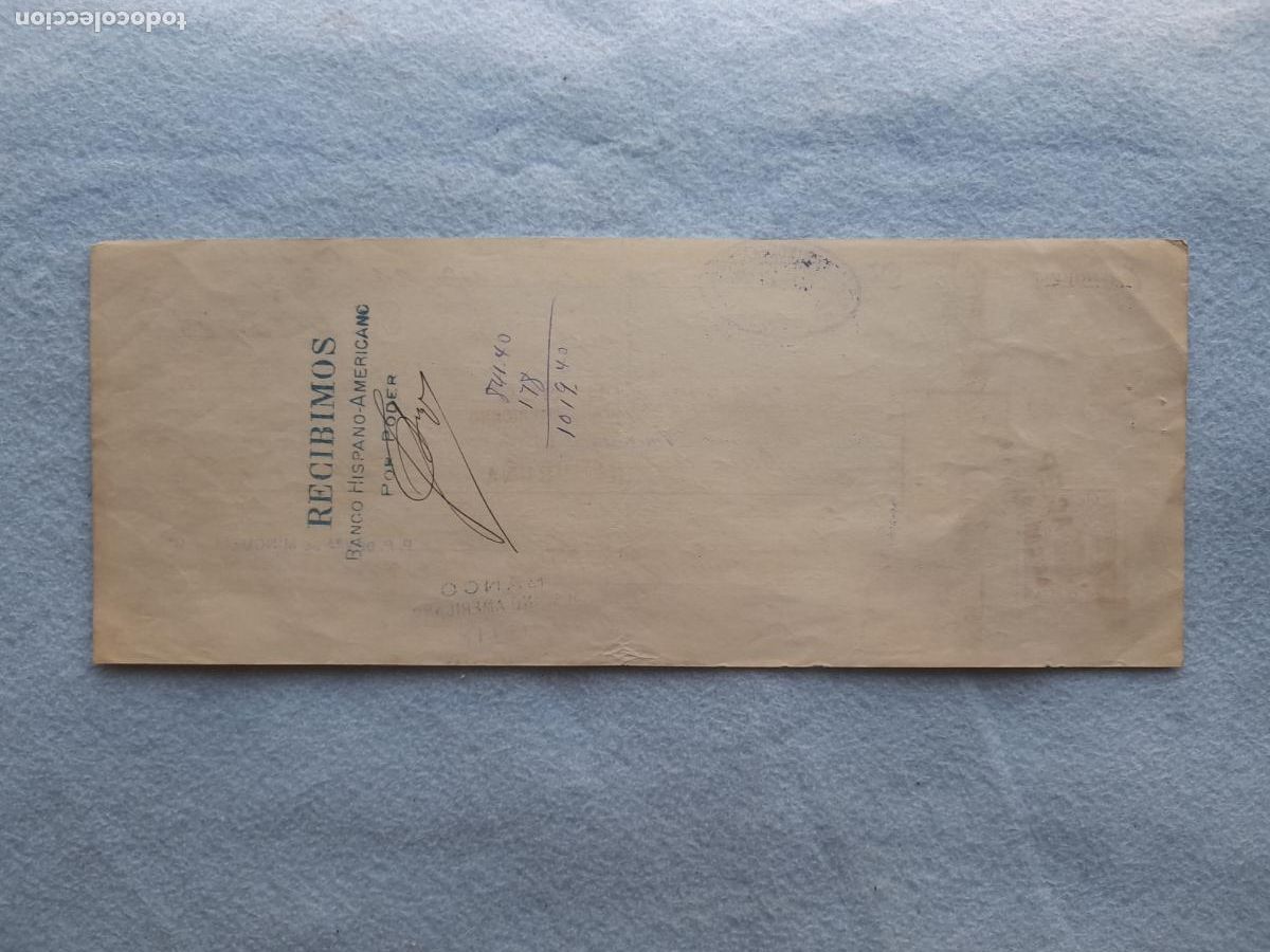 Documentos bancarios: Letra de Cambio. Barcelona, 20 de Abril de 1916. - Foto 4