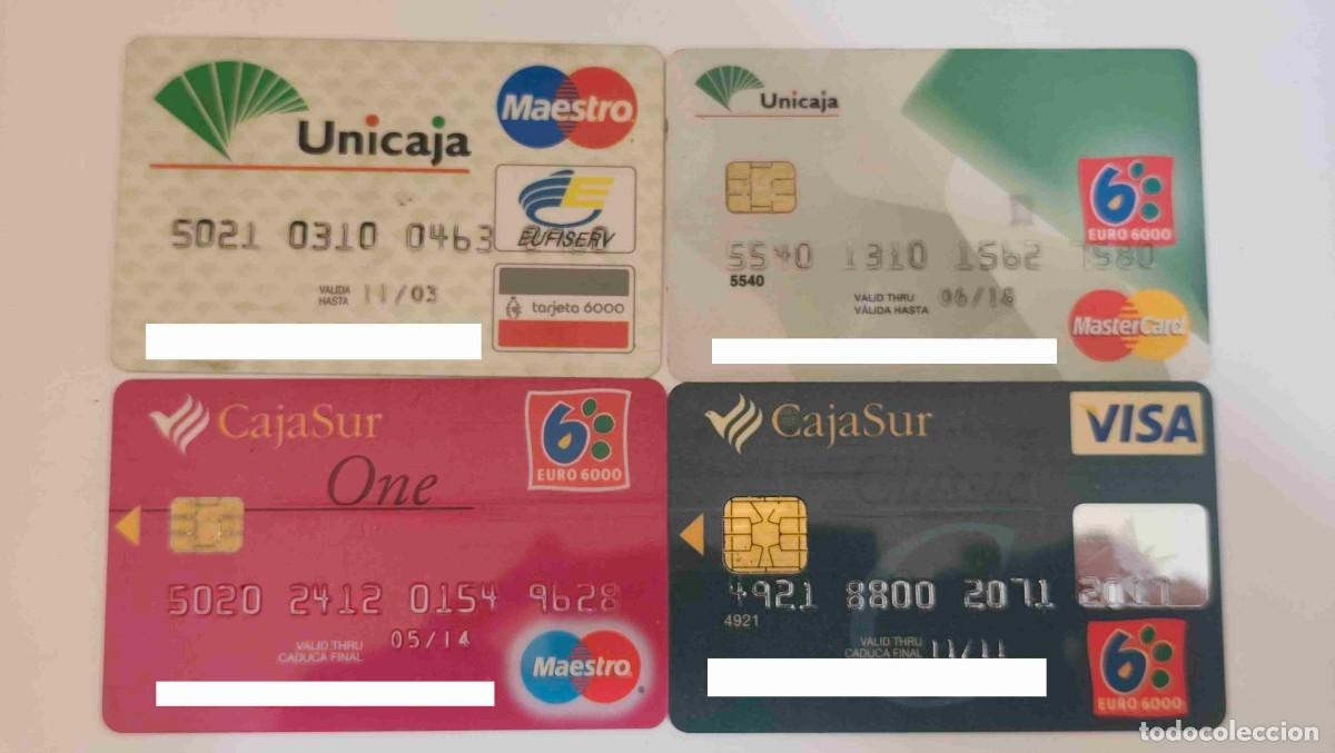 Documentos bancarios: LOTE DE 4 ANTIGUAS TARJETAS DE CREDITO - CADUCADAS - LAS DE LA FOTO