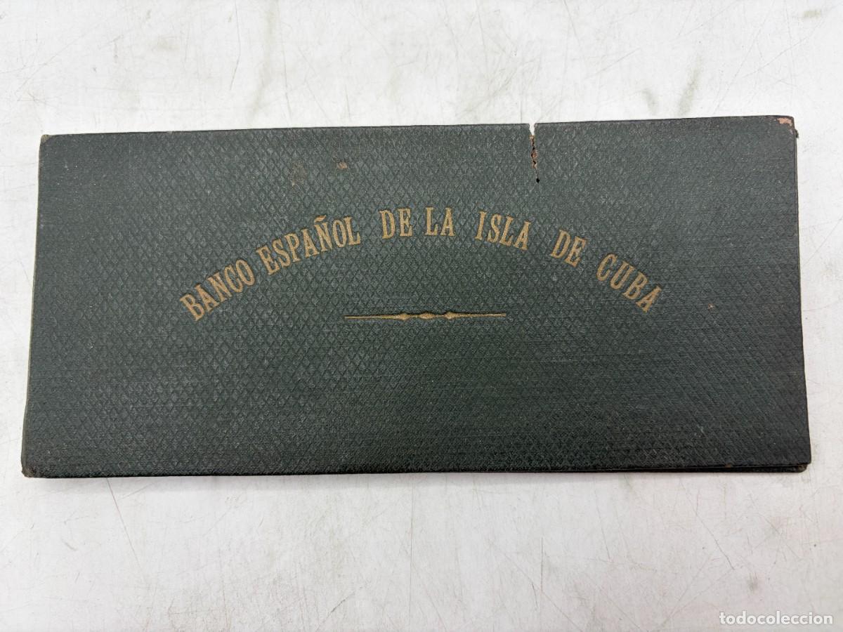Documentos bancarios: ANTIGUO TALONARIO DE CHEQUES / CHEQUERA BANCO ESPA&Ntilde;OL DE LA ISLA DE CUBA. 8 HOJAS MATRIZ. 1914-1917