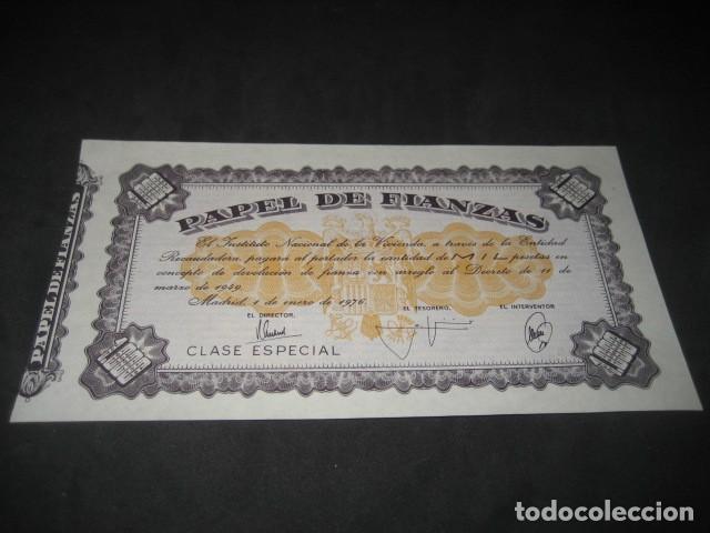 Documentos bancarios: PAPEL DE FIANZAS BILLETE DE 1000 PESETAS. CLASE ESPECIAL. A&Ntilde;O 1976