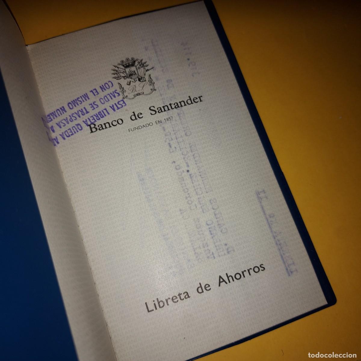 Documentos bancarios: BANCO DE SANTANDER, ANTIGUA LIBRETA - Foto 2