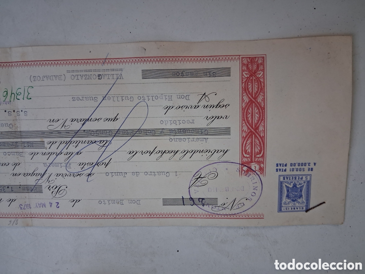 Documentos bancarios: ANTIGUA LETRA DE CAMBIO - Foto 3