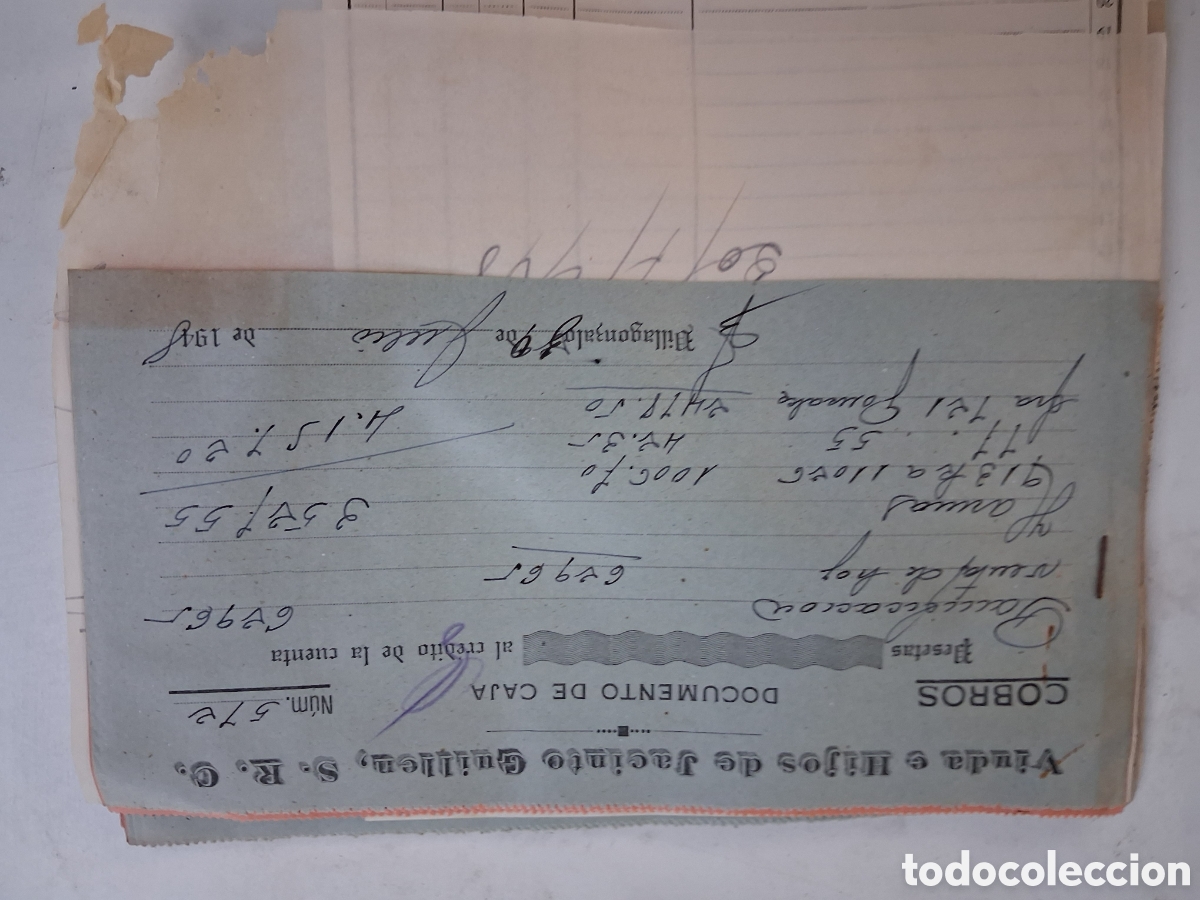 Documentos bancarios: ANTIGUO DOCUMENTO DE COBRO DOCUMENTO DE CAJA - Foto 3