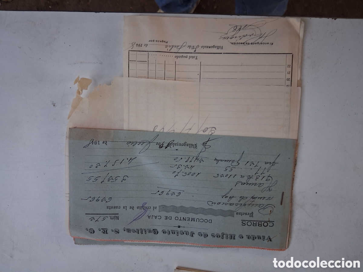 Documentos bancarios: ANTIGUO DOCUMENTO DE COBRO DOCUMENTO DE CAJA