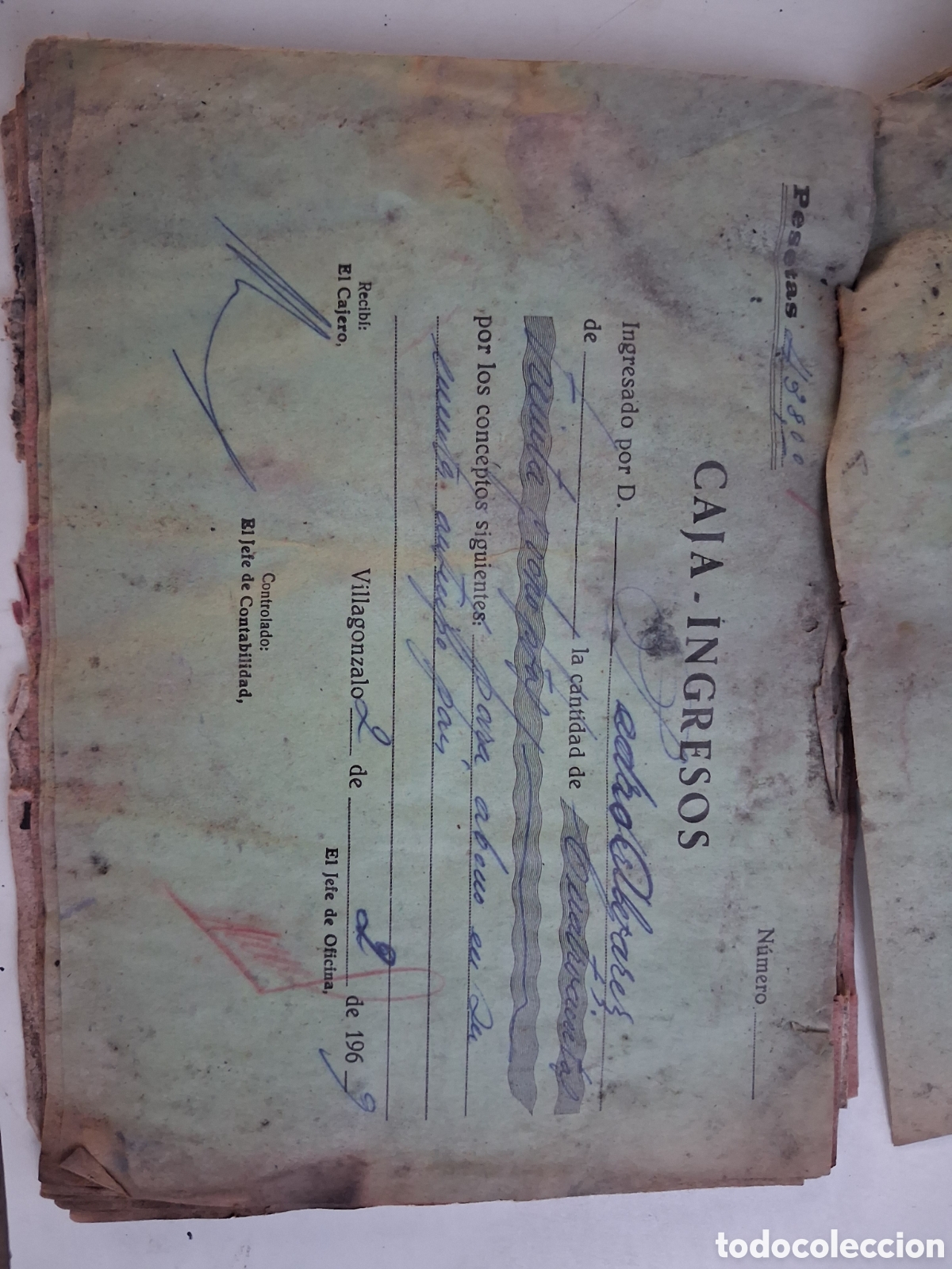 Documentos bancarios: ANTIGUO DOCUMENTO DE CAJA INGRESOS