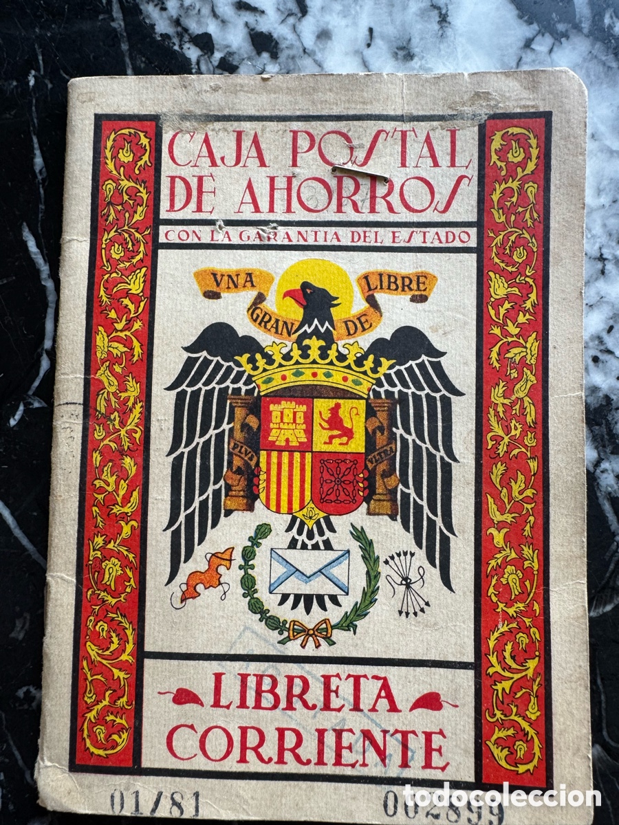 Documentos bancarios: LIBRETA CAJA POSTAL DE AHORROS 1961 &ndash; DOCUMENTO BANCARIO ANTIGUO