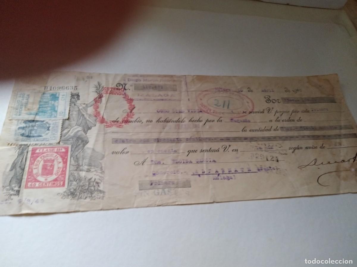 Documentos bancarios: LETRA BANCARIA 1940 DE ALFARNATE - MALAGA