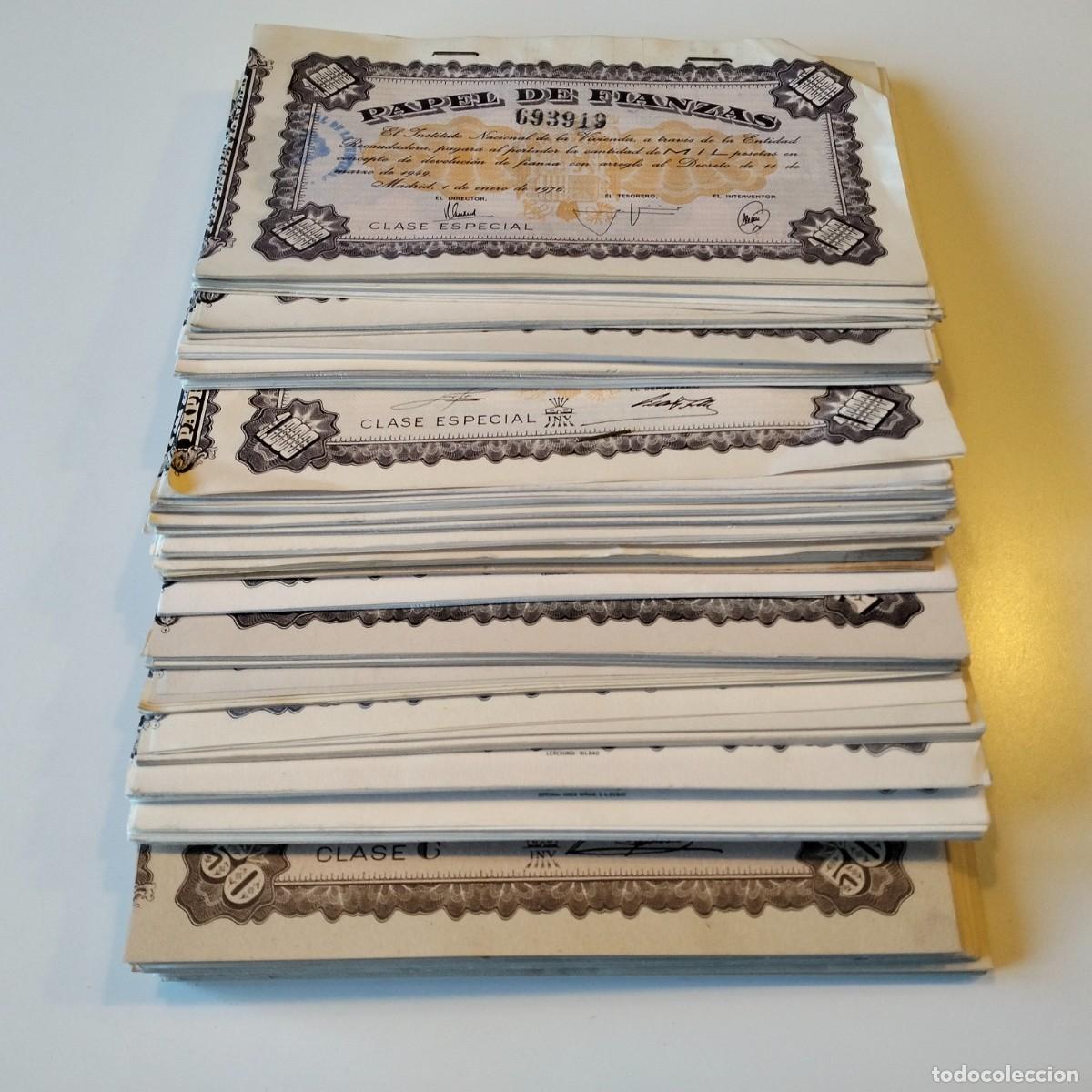 Documenti bancari: GRAN LOTE PAPEL FIANZA, MAS DE 260 EJEMPLARES. Distintos valores y a&ntilde;os