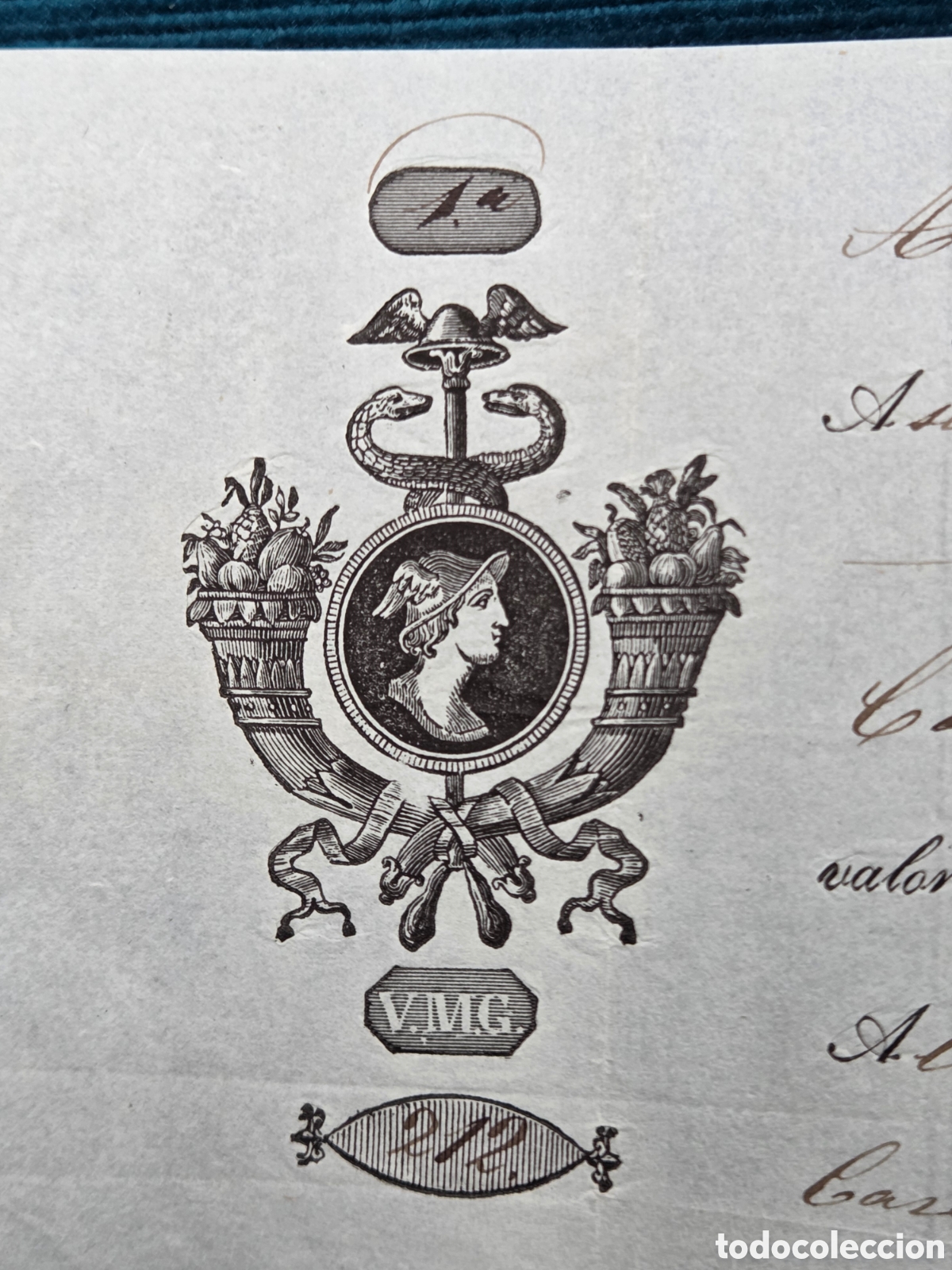 Documentos banc&aacute;rios: ALCOY 1841 LETRA DE CAMBIO de 7100 Reales de Vell&oacute;n