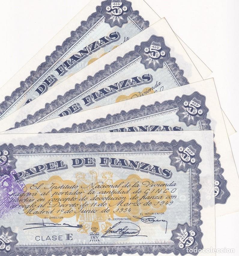 Documenti bancari: Papel de Fianzas 1954 - Numeraci&oacute;n correlativa en 3 de los 4