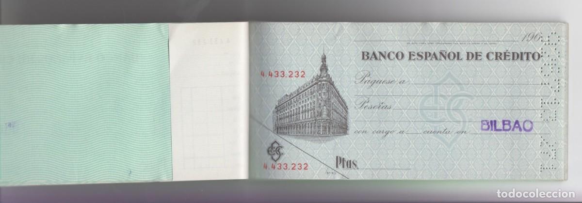 Documentos bancarios: Banco espa&ntilde;ol de cr&eacute;dito 24 cheches 190.. &ndash; Bilbao // Sin usar