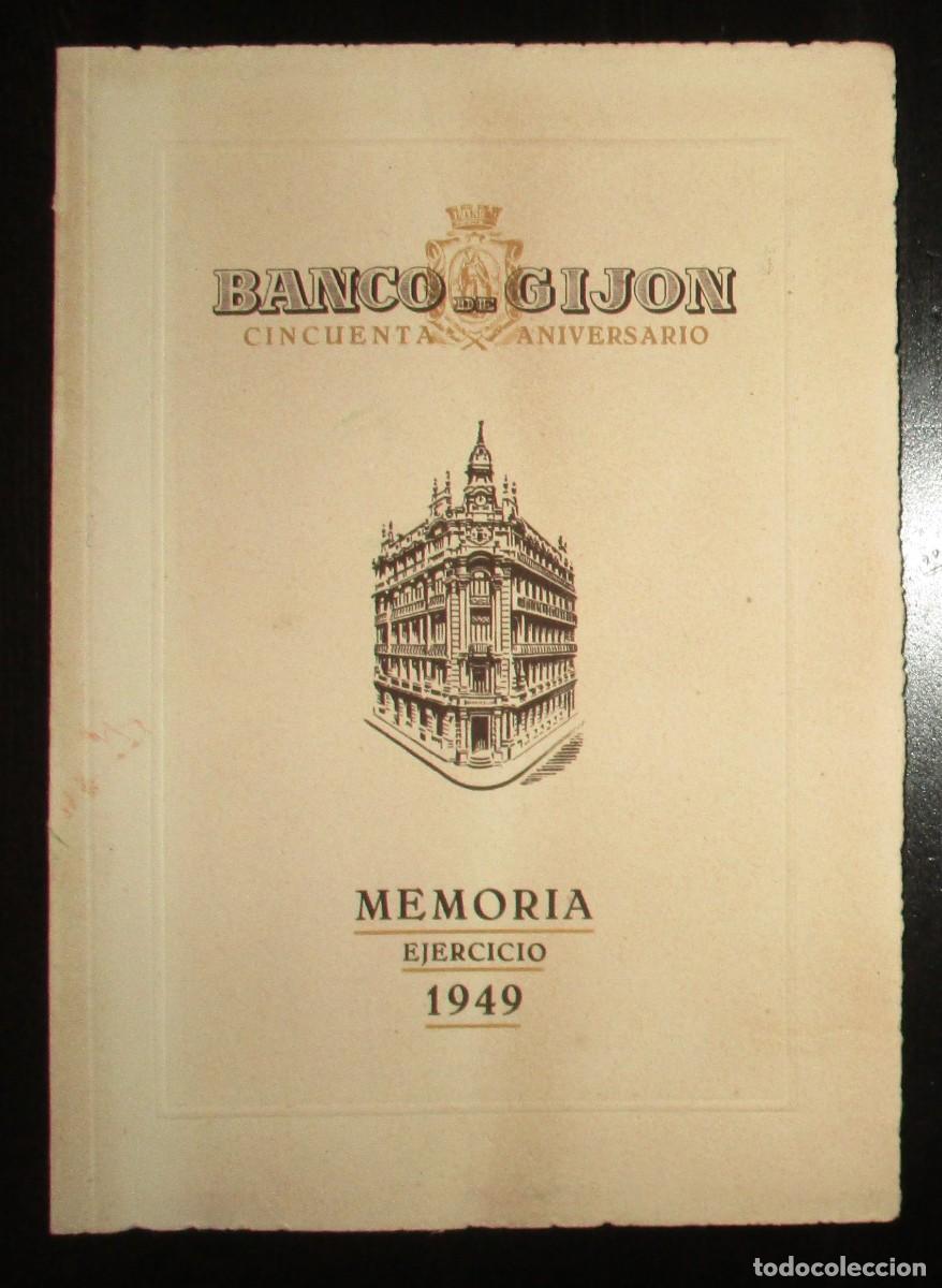 Bank Documents: MEMORIA DEL BANCO DE GIJ&Oacute;N, EJERCICIO 1949. CINCUENTA ANIVERSARIO.