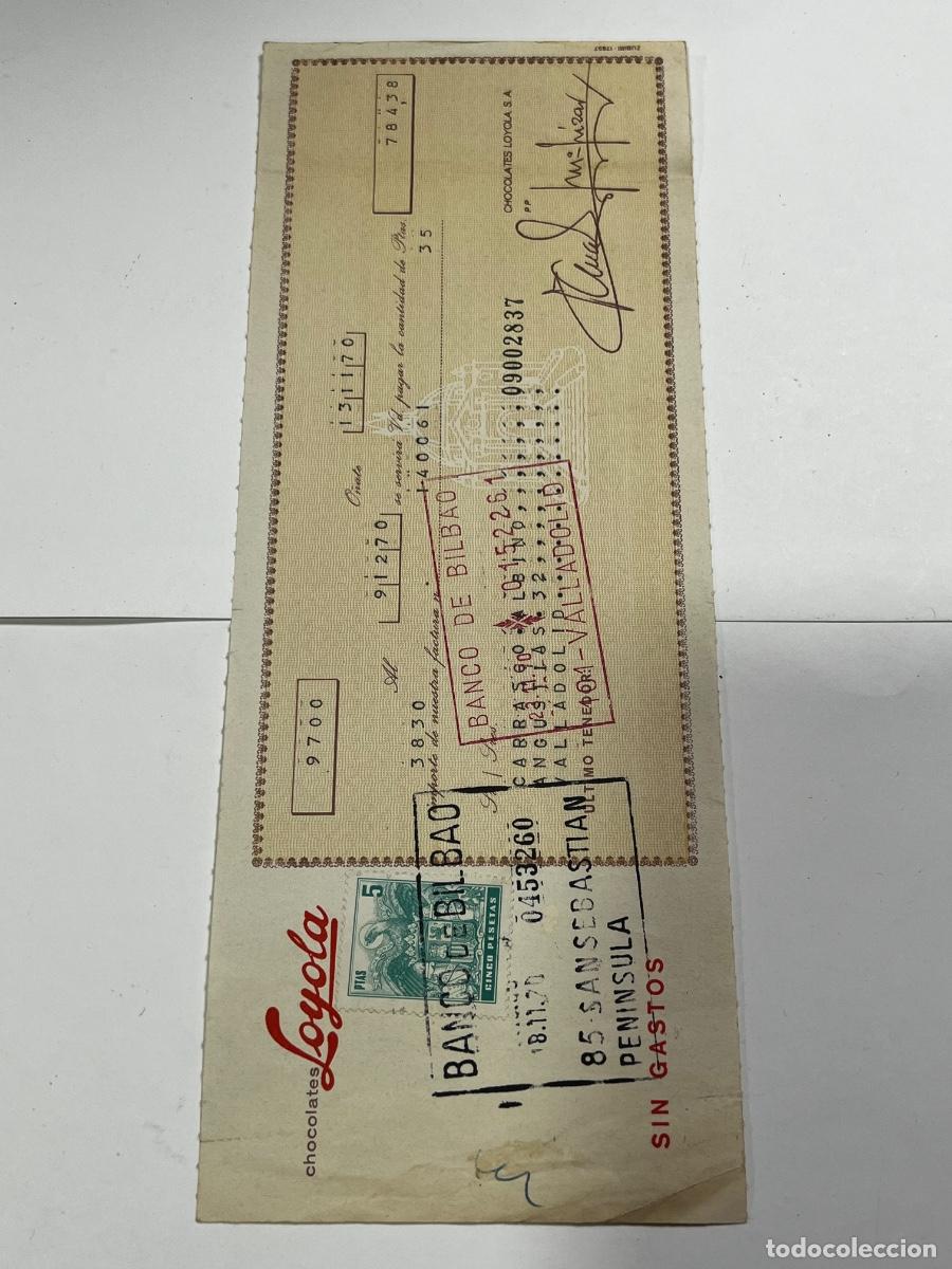 Documentos bancarios: LETRA DE CAMBIO. 1970. BILBAO. CHOCOLATES LOYOLA.