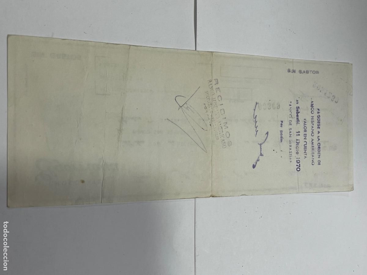 Documentos bancarios: LETRA DE CAMBIO. 1970. IR&Uacute;N. CHOCOLATES ELGORRIAGA. - Foto 2
