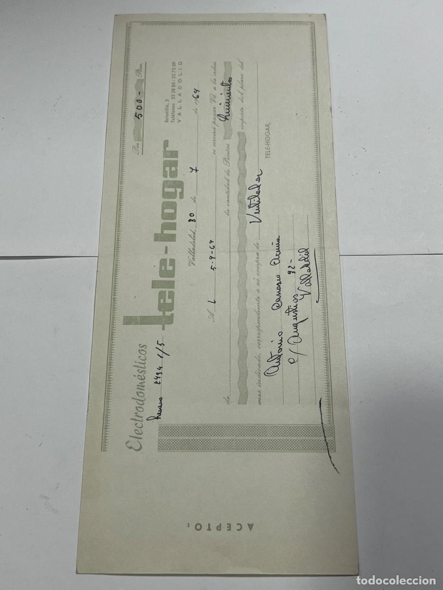 Documentos banc&aacute;rios: LETRA DE CAMBIO. 1969. ELECTRODOM&Eacute;STICOS TELE-HOGAR. VALLADOLID.