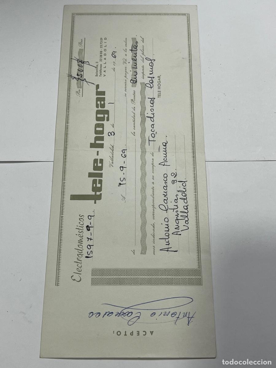 Documentos banc&aacute;rios: LETRA DE CAMBIO. 1969. ELECTRODOM&Eacute;STICOS TELE-HOGAR. VALLADOLID.