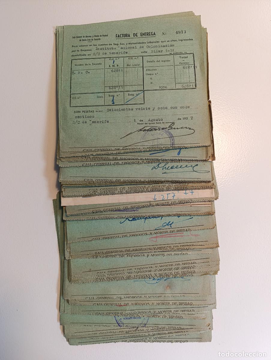 Documentos bancarios: ARCHIVO HISTORICO RECAUDACI&Oacute;N COMERCIAL E INSTITUCIONAL CAJA DE AHORROS DE TENERIFE. AGOSTO DE 1957