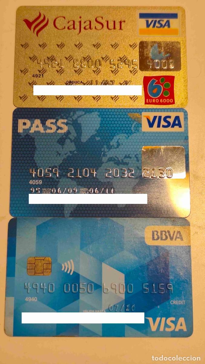 Documentos bancarios: LOTE DE 3 TARJETAS ANTIGUAS DE CREDITO - CADUCADAS - LAS DE LA FOTO