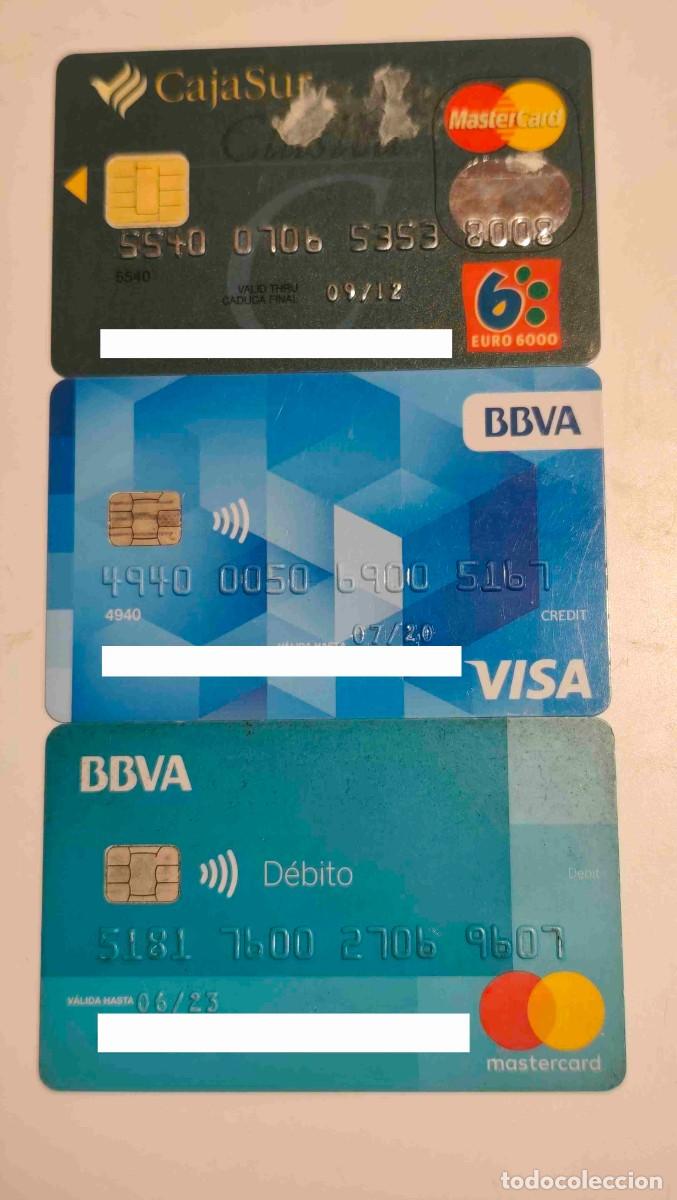 Documentos bancarios: LOTE DE 3 TARJETAS ANTIGUAS DE CREDITO - CADUCADAS - LAS DE LA FOTO
