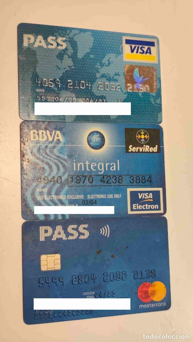 Documentos bancarios: LOTE DE 3 TARJETAS ANTIGUAS DE CREDITO - CADUCADAS - LAS DE LA FOTO