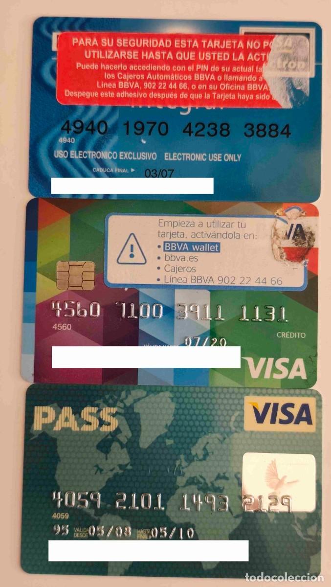 Documentos bancarios: LOTE DE 3 TARJETAS ANTIGUAS DE CREDITO - CADUCADAS - LAS DE LA FOTO