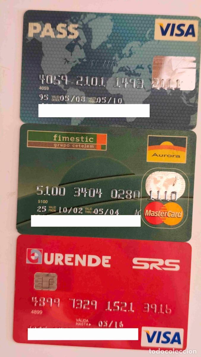 Documentos bancarios: LOTE DE 3 TARJETAS ANTIGUAS DE CREDITO - CADUCADAS - LAS DE LA FOTO