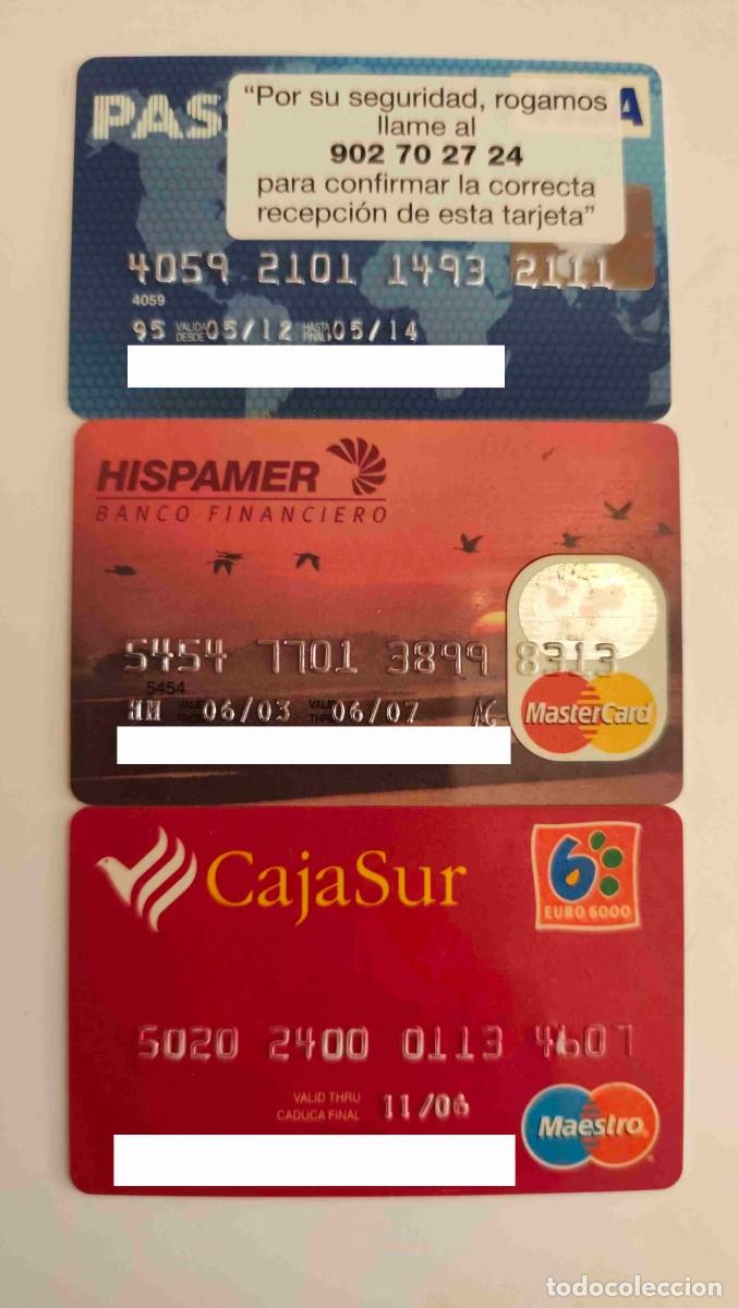 Documentos bancarios: LOTE DE 3 TARJETAS ANTIGUAS DE CREDITO - CADUCADAS - LAS DE LA FOTO