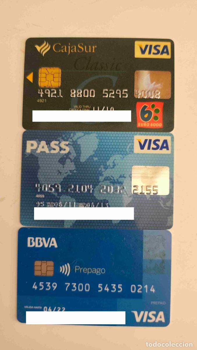 Documentos bancarios: LOTE DE 3 TARJETAS ANTIGUAS DE CREDITO - CADUCADAS - LAS DE LA FOTO
