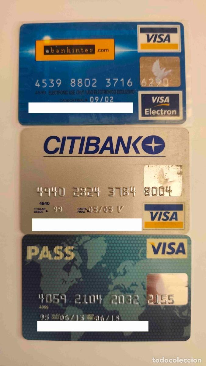 Documentos bancarios: LOTE DE 3 TARJETAS ANTIGUAS DE CREDITO - CADUCADAS - LAS DE LA FOTO