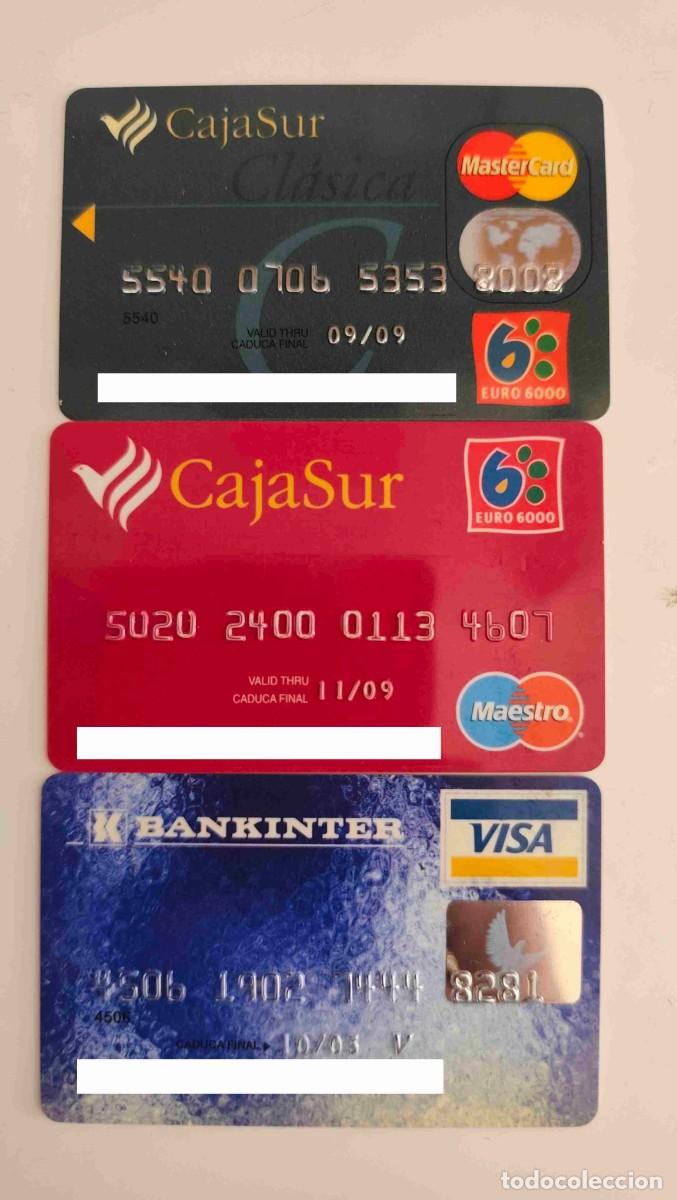Documentos bancarios: LOTE DE 3 TARJETAS ANTIGUAS DE CREDITO - CADUCADAS - LAS DE LA FOTO